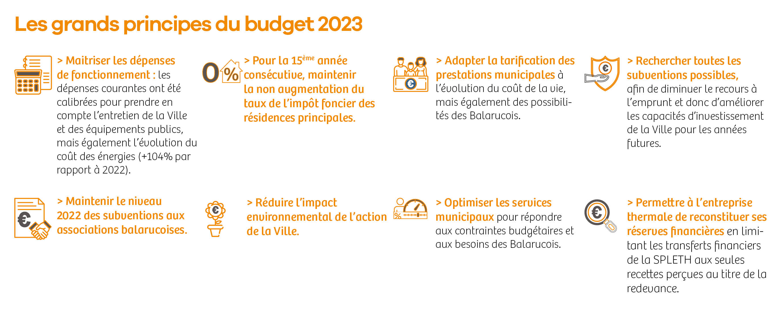 principes budget 2023